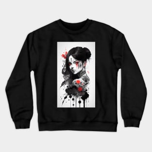 Japan Ink Style Woman Crewneck Sweatshirt